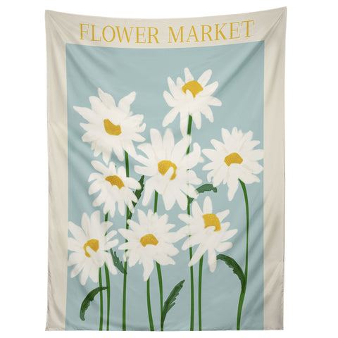 Gale Switzer Flower Market Oxeye daisies II Tapestry