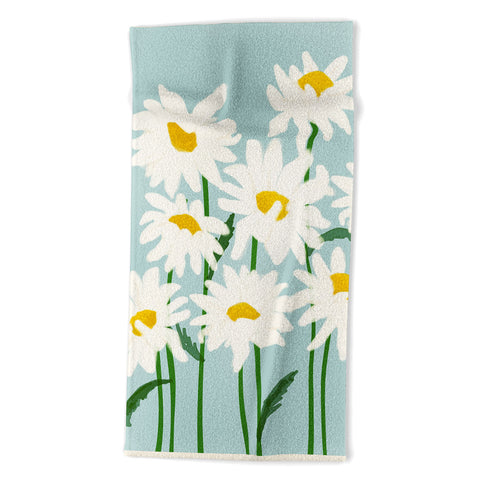 Gale Switzer Flower Market Oxeye daisies II Beach Towel