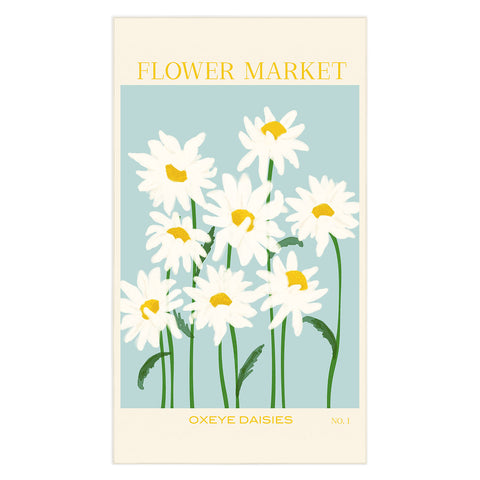 Gale Switzer Flower Market Oxeye daisies II Tablecloth