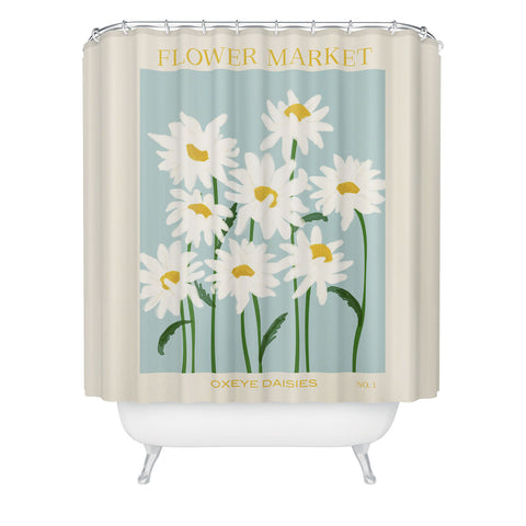 Gale Switzer Flower Market Oxeye Daisies Shower Curtain