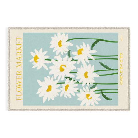 Gale Switzer Flower Market Oxeye Daisies Outdoor Rug