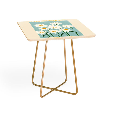 Gale Switzer Flower Market Oxeye Daisies Side Table