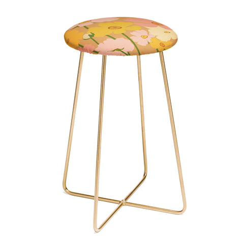 Gale Switzer Flower Market Ranunculus 1 Counter Stool