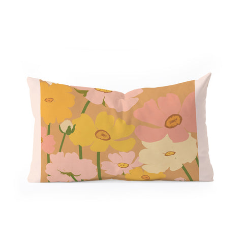 Gale Switzer Flower Market Ranunculus 1 Oblong Throw Pillow