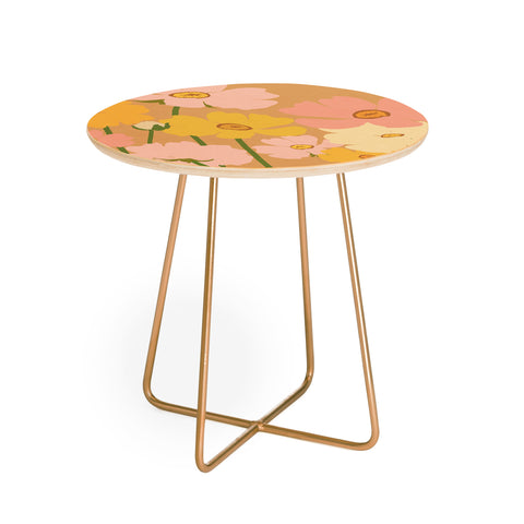Gale Switzer Flower Market Ranunculus 1 Round Side Table