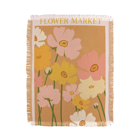 Gale Switzer Flower Market Ranunculus 1 Throw Blanket