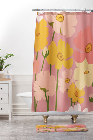 Gale Switzer Flower Market Ranunculus 2 Shower Curtain And Mat