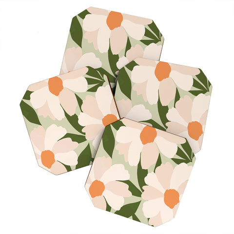 Gale Switzer Freyas flower greenery Coaster Set