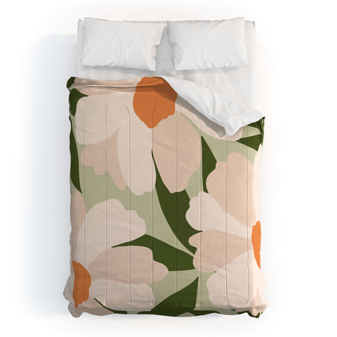 Gale Switzer Freyas flower greenery Comforter
