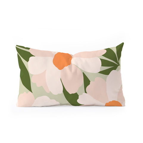 Gale Switzer Freyas flower greenery Oblong Throw Pillow