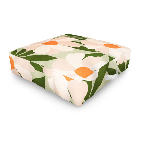 Gale Switzer Freyas flower greenery Outdoor Floor Cushion