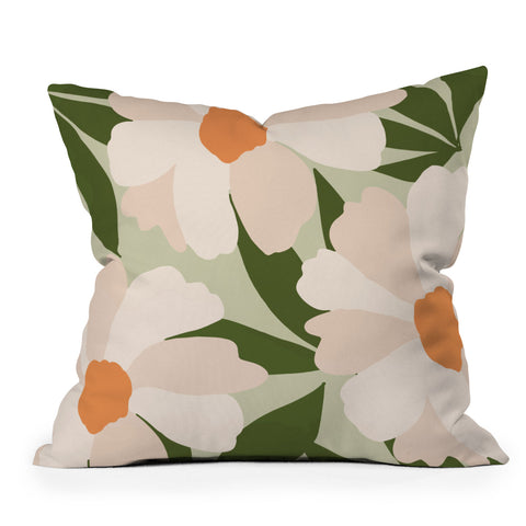 Gale Switzer Freyas flower greenery Throw Pillow