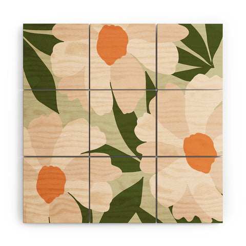 Gale Switzer Freyas flower greenery Wood Wall Mural