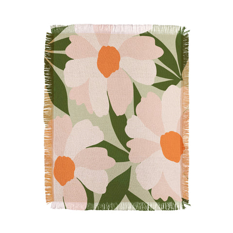 Gale Switzer Freyas flower greenery Throw Blanket