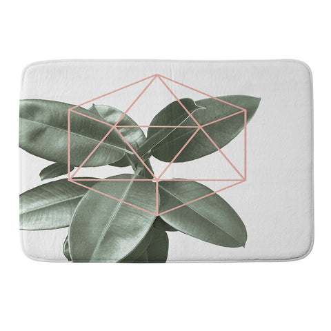Gale Switzer Geometric Greenery Memory Foam Bath Mat