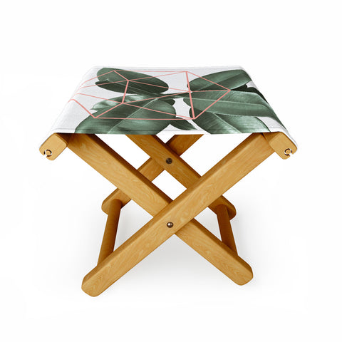 Gale Switzer Geometric Greenery Folding Stool