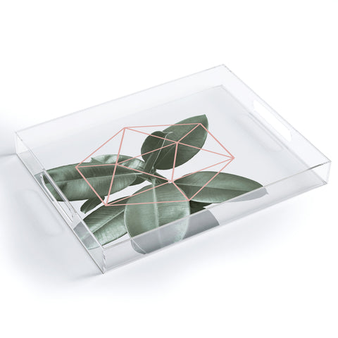 Gale Switzer Geometric Greenery Acrylic Tray