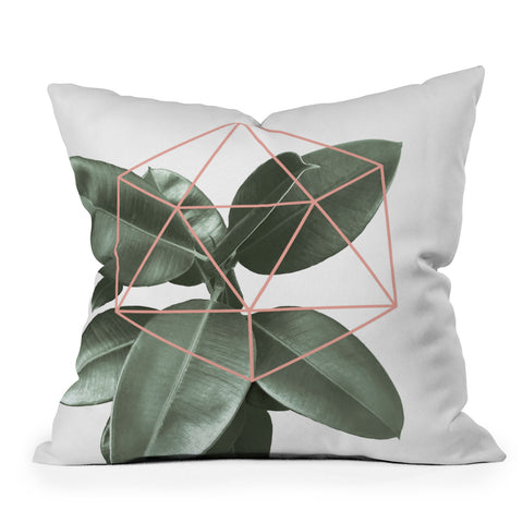 Gale Switzer Geometric Greenery Throw Pillow