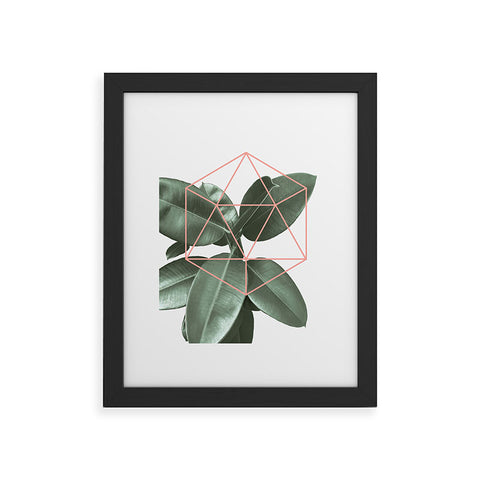 Gale Switzer Geometric Greenery Framed Art Print