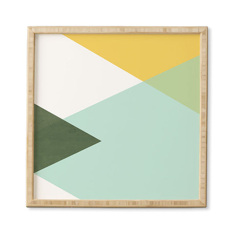 Gale Switzer Geometrics citrus concrete Framed Wall Art
