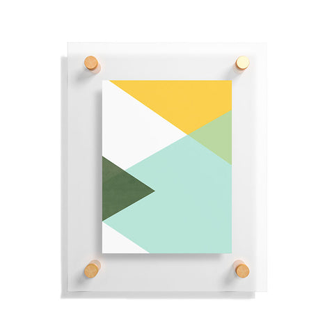 Gale Switzer Geometrics citrus concrete Floating Acrylic Print