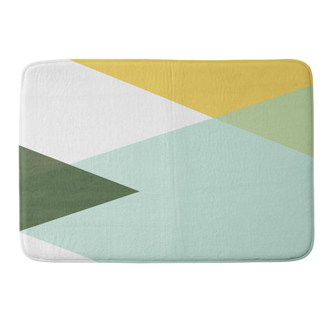 Gale Switzer Geometrics citrus concrete Memory Foam Bath Mat