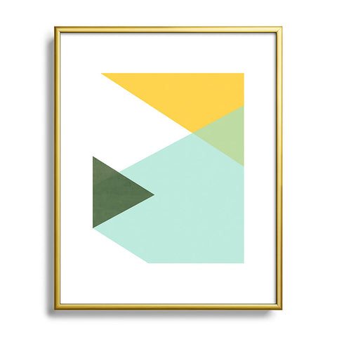 Gale Switzer Geometrics citrus concrete Metal Framed Art Print