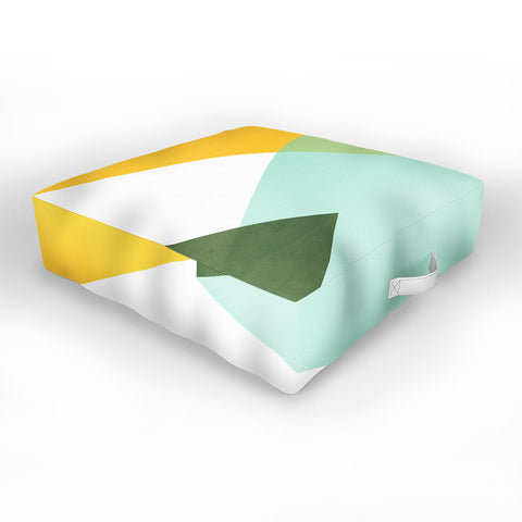 Gale Switzer Geometrics citrus concrete Outdoor Floor Cushion