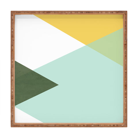 Gale Switzer Geometrics citrus concrete Square Tray