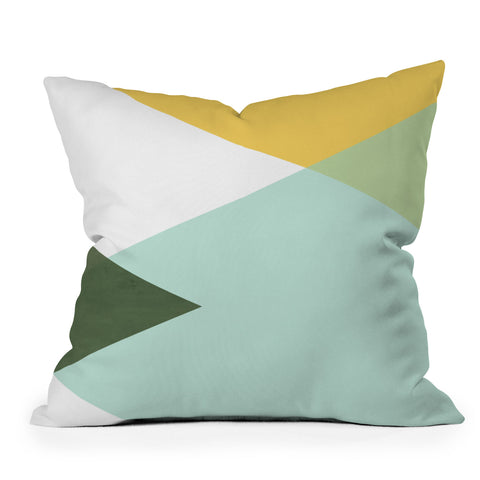 Gale Switzer Geometrics citrus concrete Throw Pillow