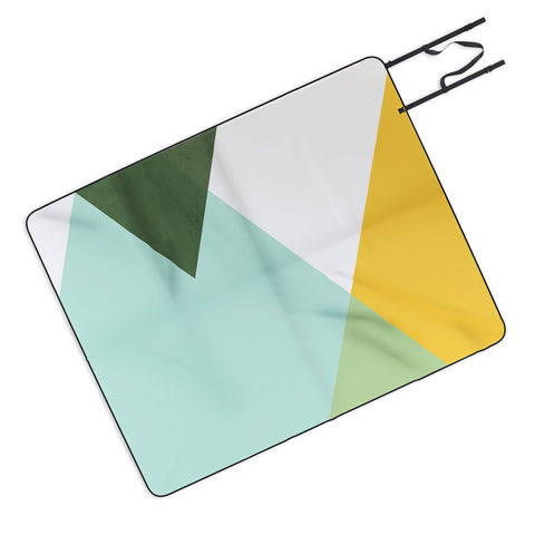 Gale Switzer Geometrics citrus concrete Picnic Blanket