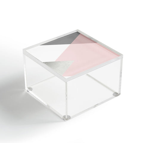 Gale Switzer Geometrics gray blush silver Acrylic Box