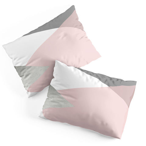 Gale Switzer Geometrics gray blush silver Pillow Shams