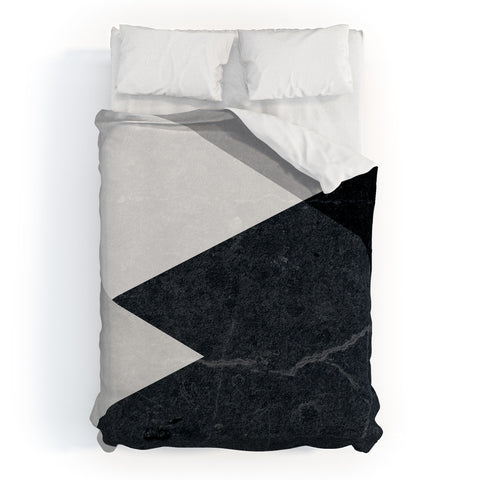 Gale Switzer Geometrics marble silver Duvet Cover