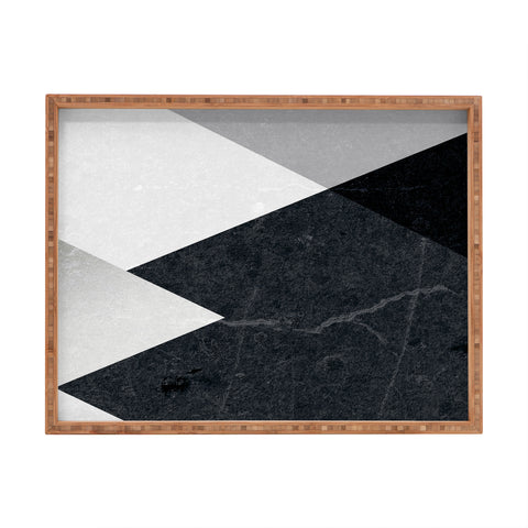 Gale Switzer Geometrics marble silver Rectangular Tray