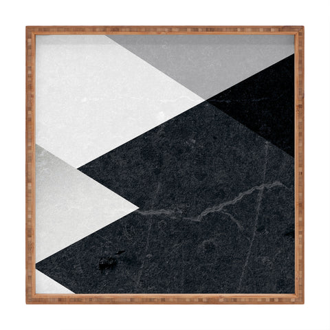 Gale Switzer Geometrics marble silver Square Tray