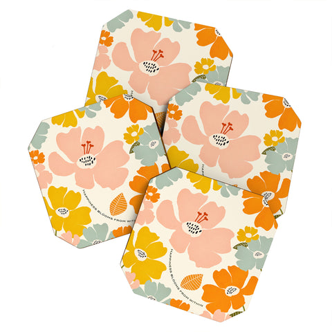 Gale Switzer Happiness blooms Coaster Set