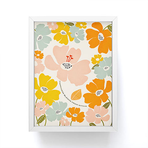 Gale Switzer Happiness blooms Framed Mini Art Print