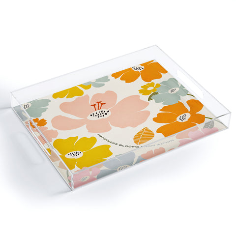 Gale Switzer Happiness blooms Acrylic Tray