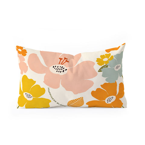 Gale Switzer Happiness blooms Oblong Throw Pillow