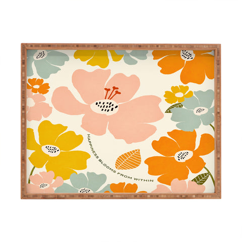 Gale Switzer Happiness blooms Rectangular Tray