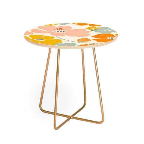 Gale Switzer Happiness blooms Round Side Table