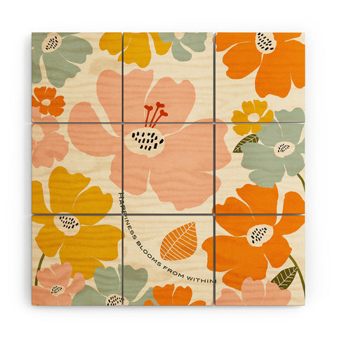 Gale Switzer Happiness blooms Wood Wall Mural