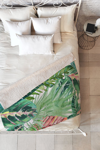 Gale Switzer Havana jungle Fleece Throw Blanket