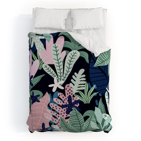 Gale Switzer Into the Jungle midnight Duvet Cover