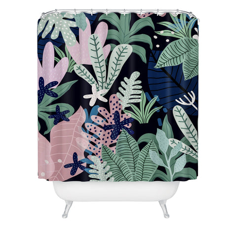 Gale Switzer Into the Jungle midnight Shower Curtain