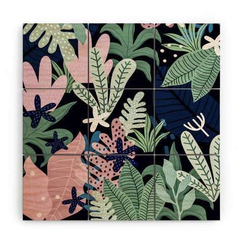 Gale Switzer Into the Jungle midnight Wood Wall Mural