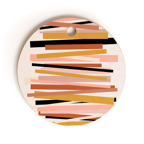 Gale Switzer Linear stack Cutting Board Round