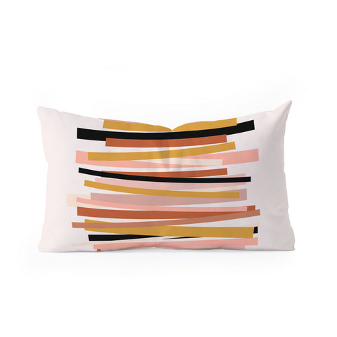 Gale Switzer Linear stack Oblong Throw Pillow