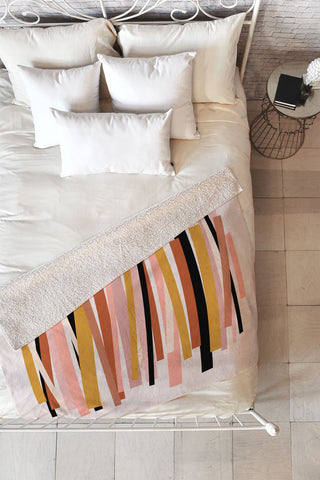 Gale Switzer Linear stack Fleece Throw Blanket